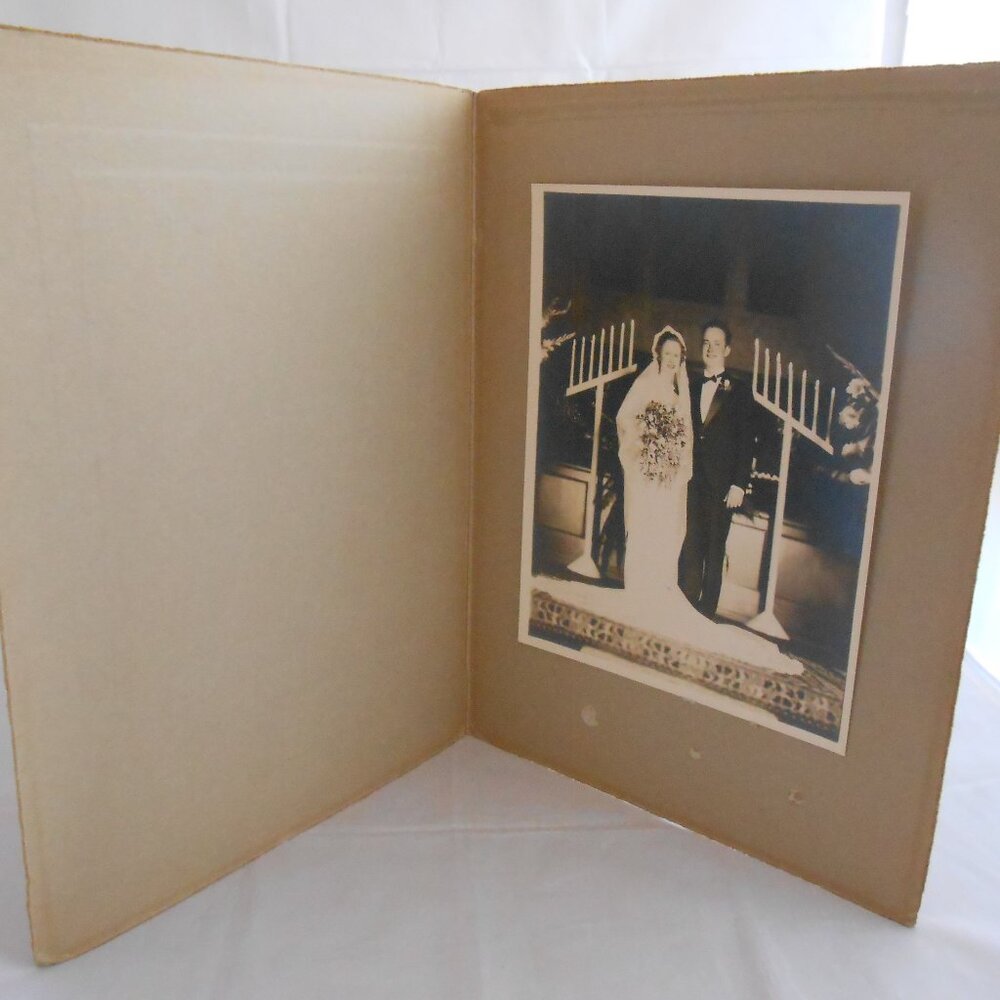 Vintage Wedding Photograph, Circa 1930's, Framed, Couples, Photography, Weddings